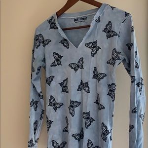 Knit long sleeve tee butterfly 🦋